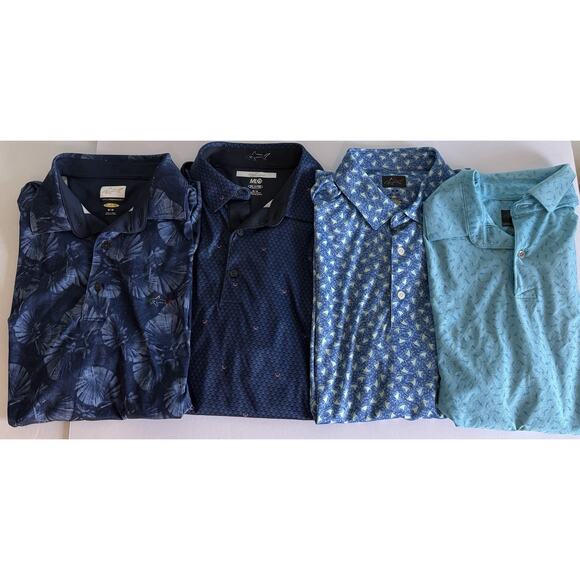 Lot of 4 Greg Norman Golf Polo Shirt Men’s Size Medium Fun Designs - Picture 1 of 15